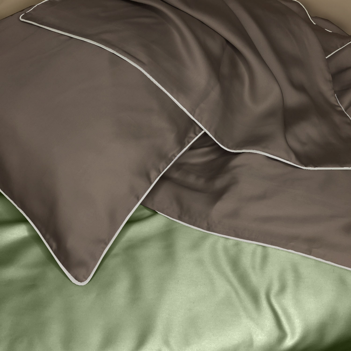 Пододеяльник Satin Luxe какао
