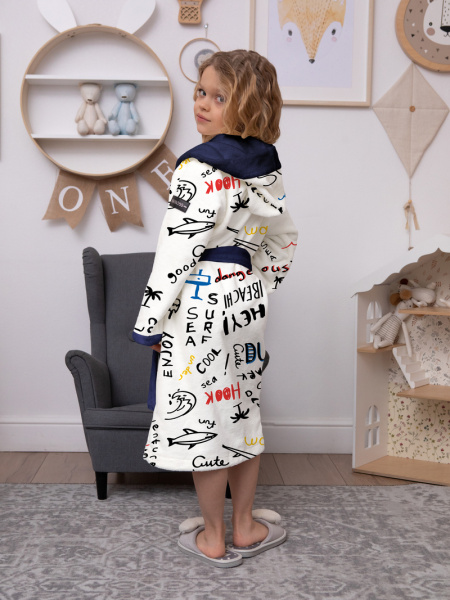 Халат детский Graffity kids navy